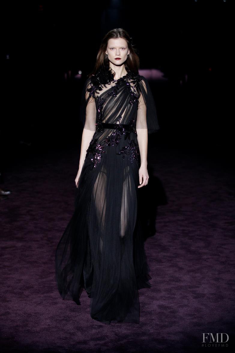 Kasia Struss featured in  the Gucci fashion show for Autumn/Winter 2012