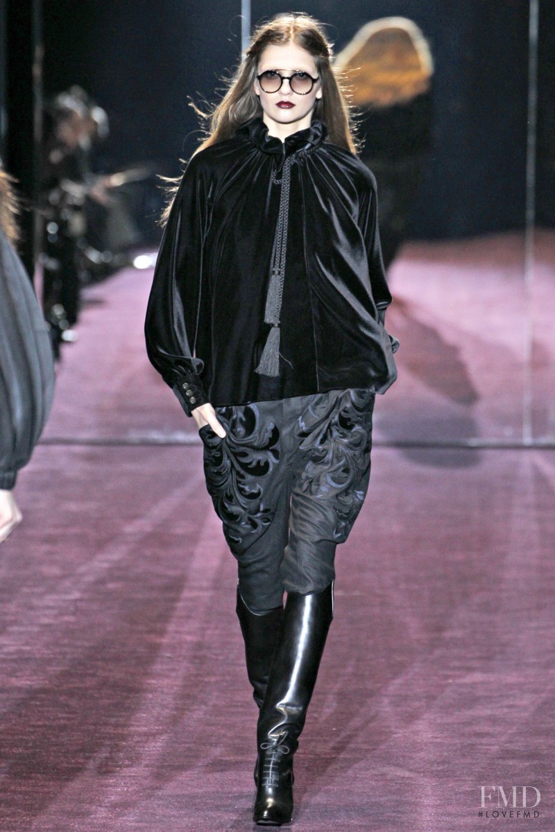 Ella Kandyba featured in  the Gucci fashion show for Autumn/Winter 2012