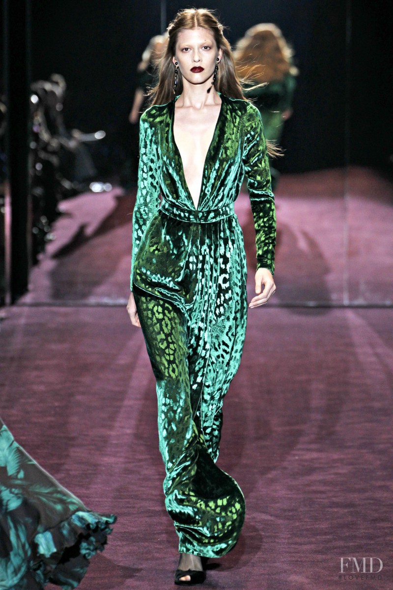 Yulia Kharlapanova featured in  the Gucci fashion show for Autumn/Winter 2012