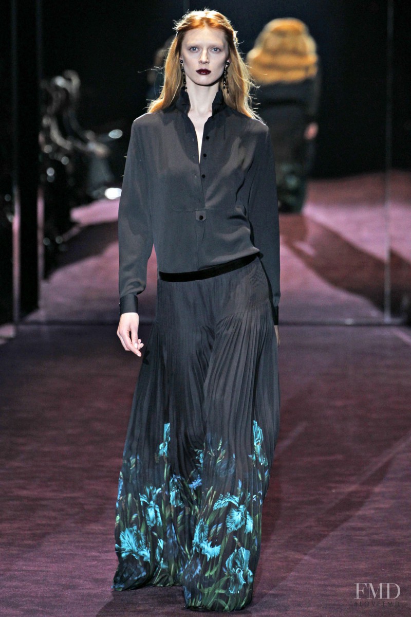 Olga Sherer featured in  the Gucci fashion show for Autumn/Winter 2012