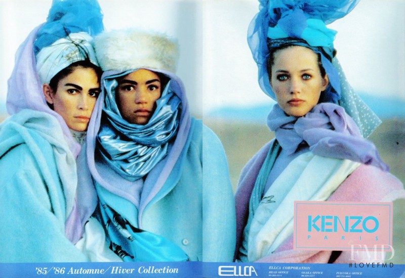 Cecilia Chancellor featured in  the Kenzo advertisement for Autumn/Winter 1985