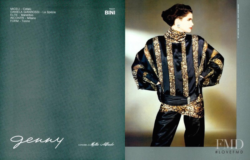 Kim Williams featured in  the Genny advertisement for Autumn/Winter 1984