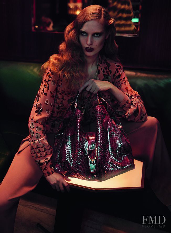 Nadja Bender featured in  the Gucci advertisement for Pre-Fall 2012