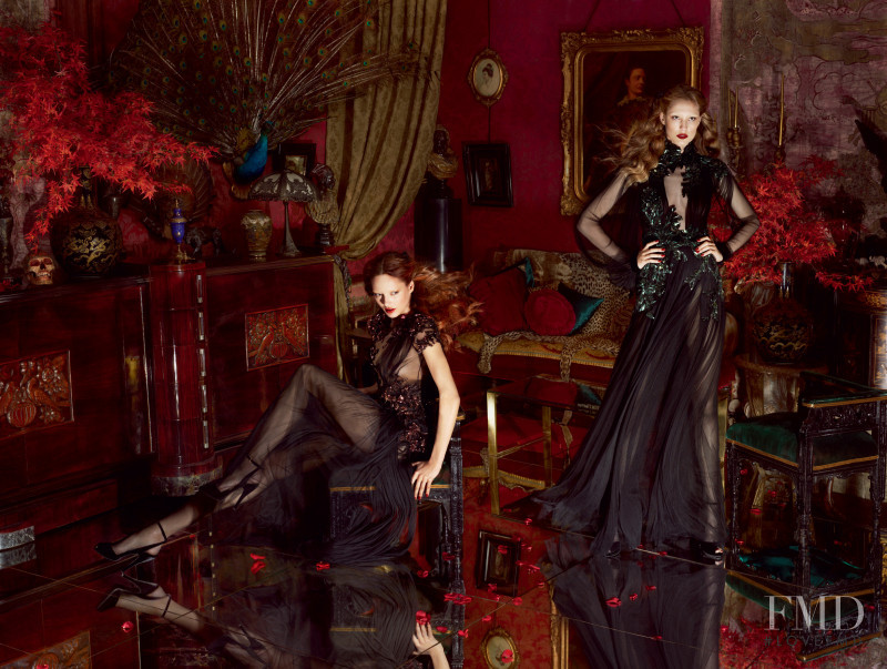 Karmen Pedaru featured in  the Gucci advertisement for Autumn/Winter 2012