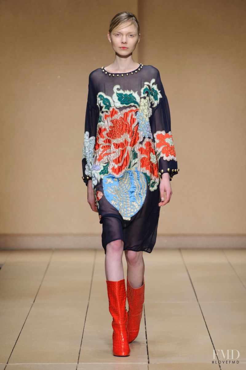 Maja Brodin featured in  the Laura Biagiotti fashion show for Autumn/Winter 2016