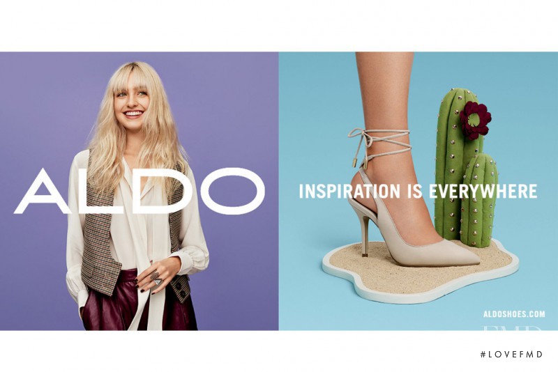 Kelsey Soles featured in  the Aldo advertisement for Spring/Summer 2016