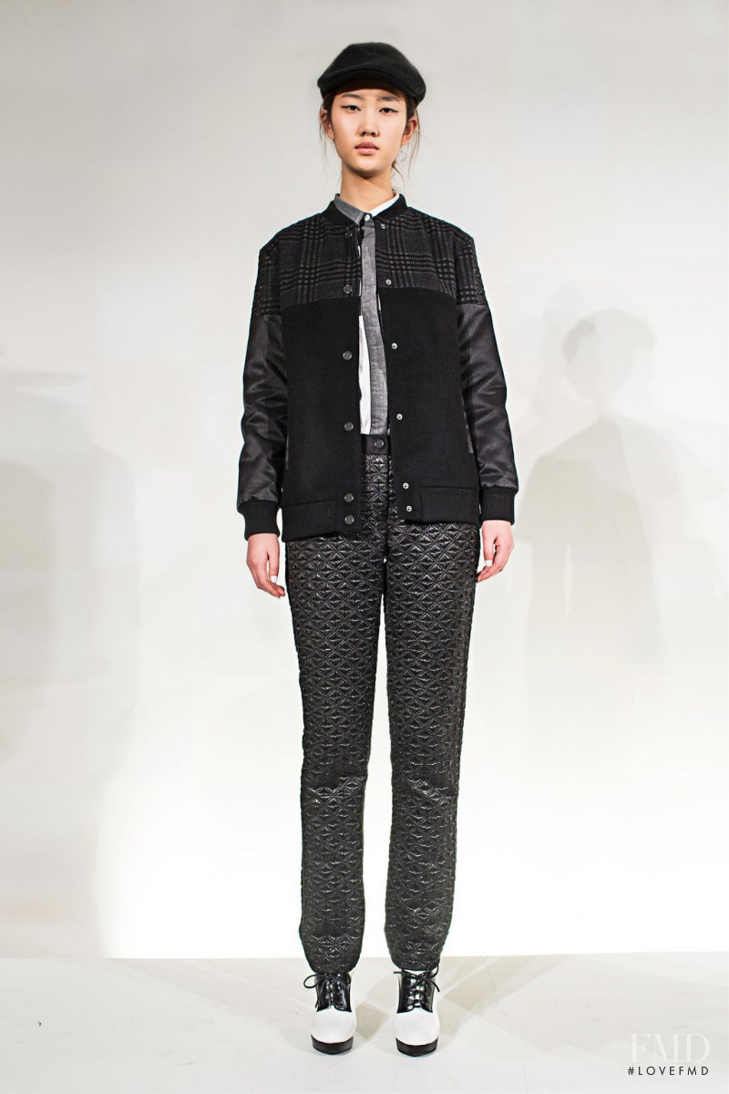 Jiaye Wu featured in  the Jonathan Simkhai fashion show for Autumn/Winter 2013