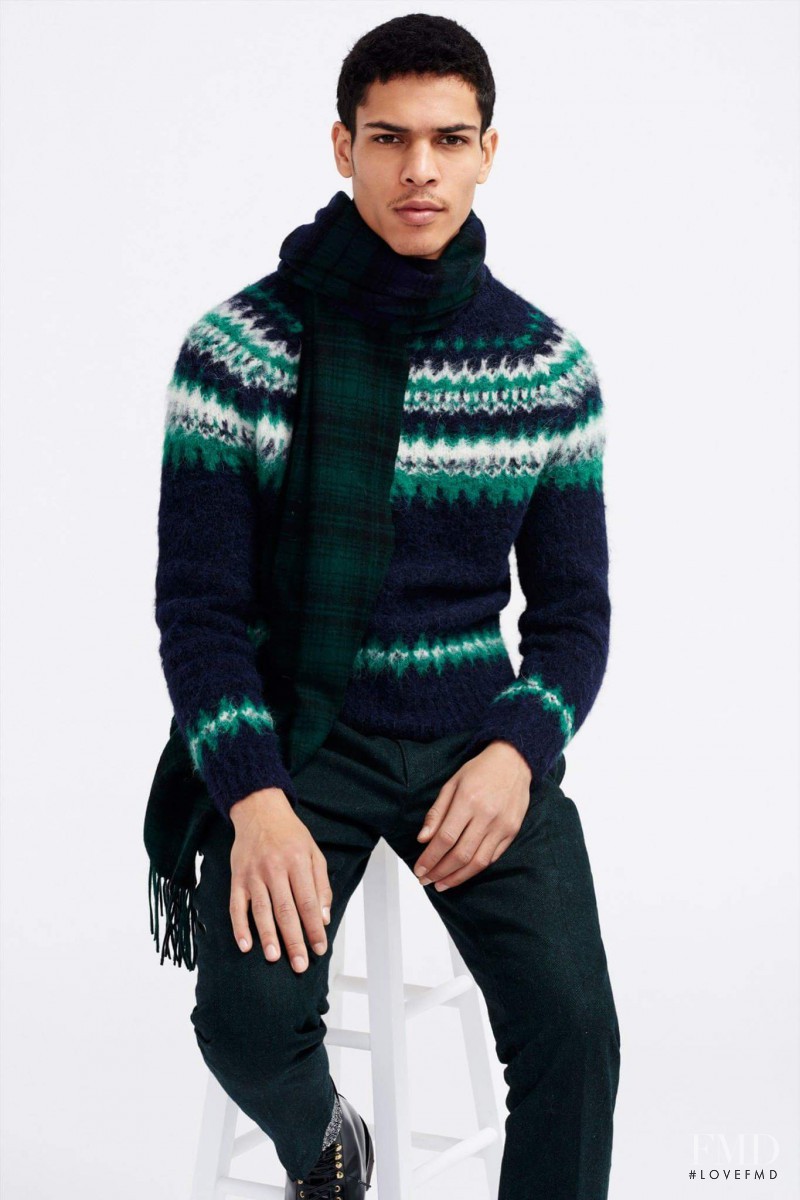 Geron Mckinley featured in  the J.Crew fashion show for Autumn/Winter 2016