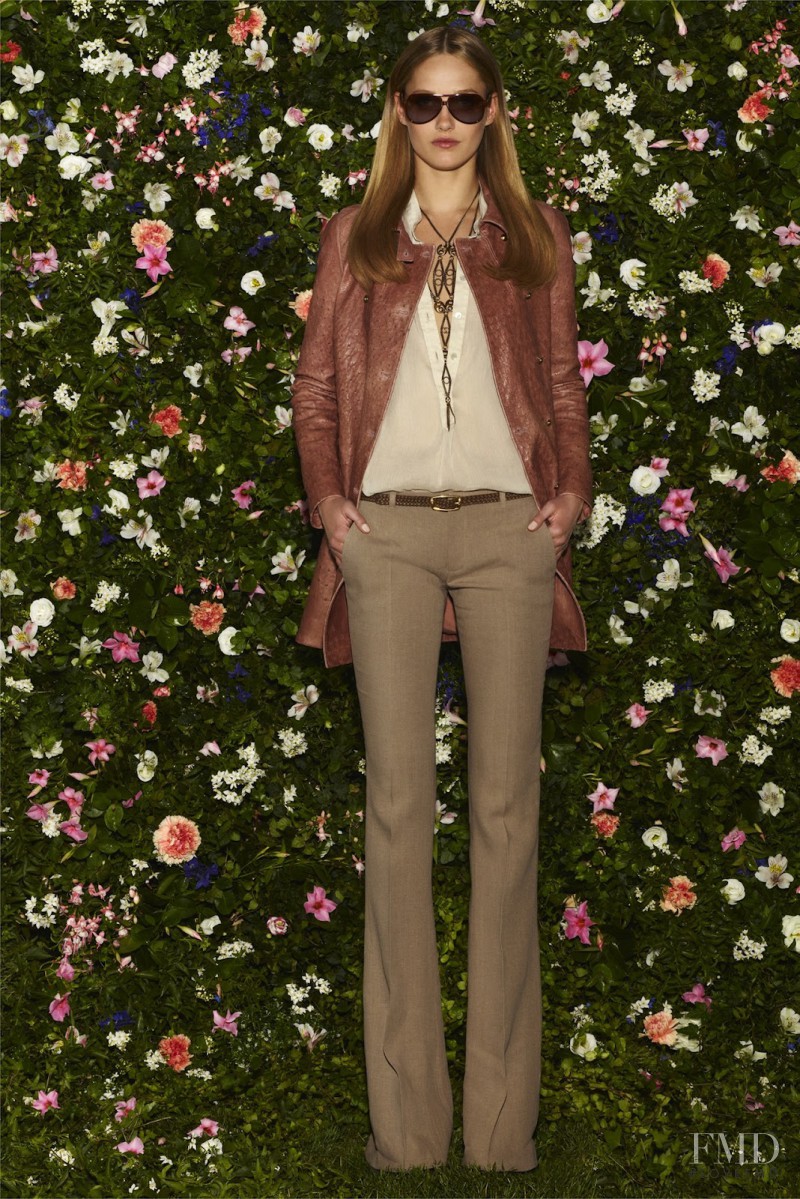 Karmen Pedaru featured in  the Gucci fashion show for Resort 2013