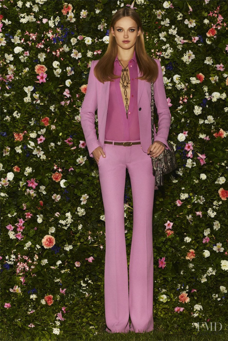 Karmen Pedaru featured in  the Gucci fashion show for Resort 2013