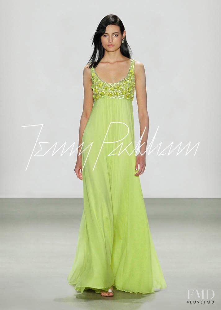 Bruna Ludtke featured in  the Jenny Packham fashion show for Autumn/Winter 2016