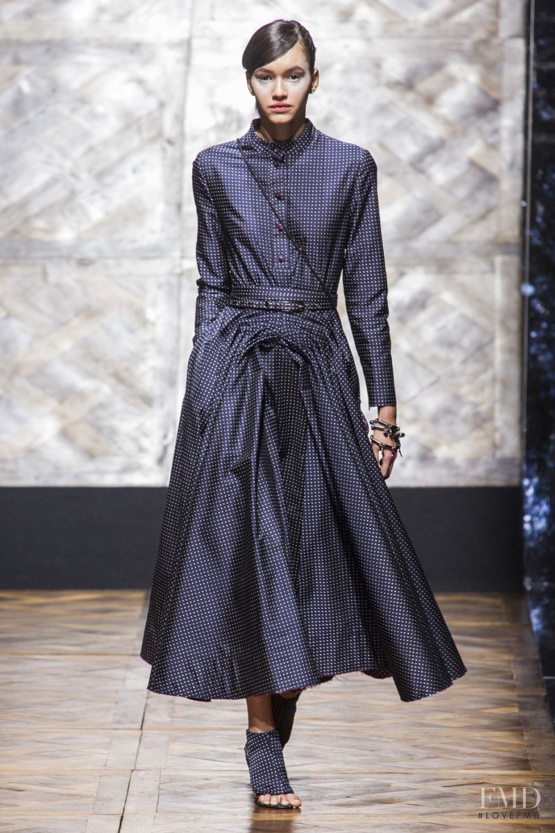 Hanne Linhares featured in  the Pascal Millet fashion show for Autumn/Winter 2016