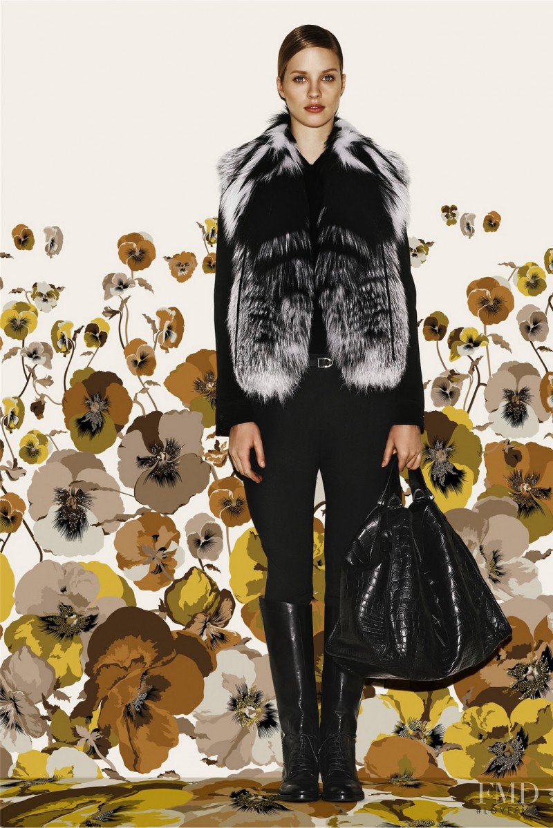 Julia Frauche featured in  the Gucci lookbook for Pre-Fall 2012