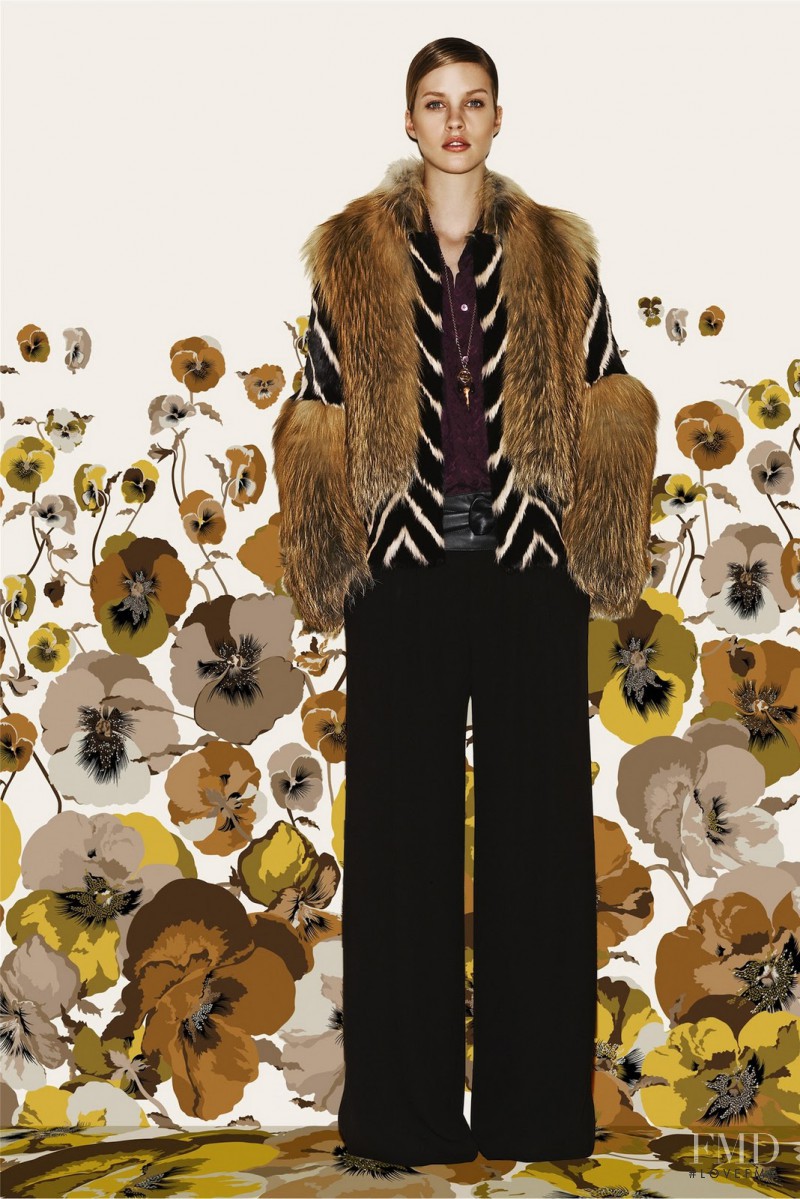 Julia Frauche featured in  the Gucci lookbook for Pre-Fall 2012