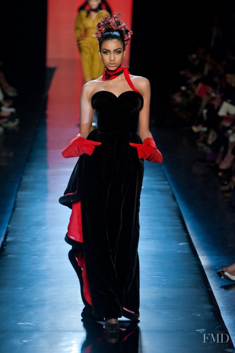 Imaan Hammam featured in  the Jean Paul Gaultier Haute Couture fashion show for Autumn/Winter 2013