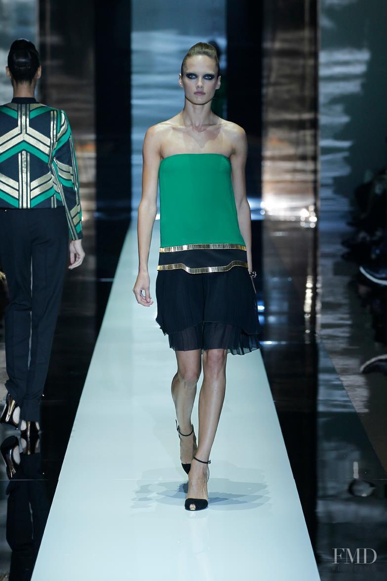 Karmen Pedaru featured in  the Gucci fashion show for Spring/Summer 2012