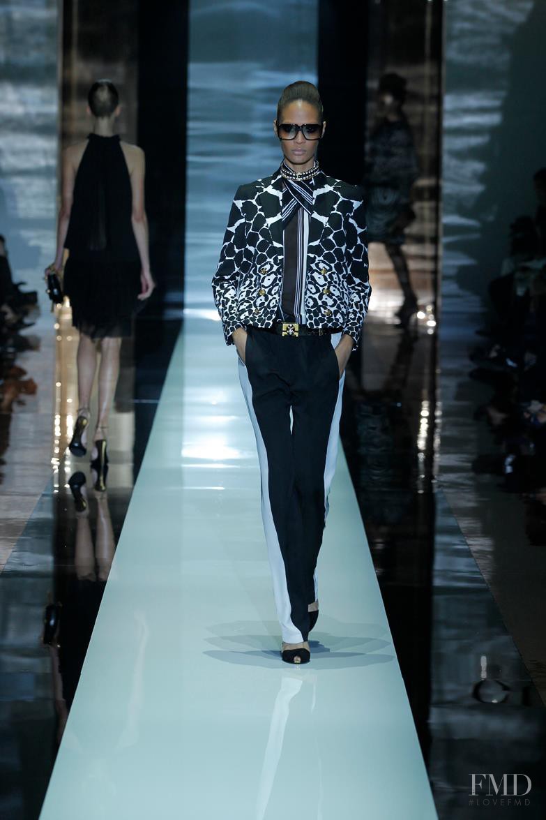 Joan Smalls featured in  the Gucci fashion show for Spring/Summer 2012