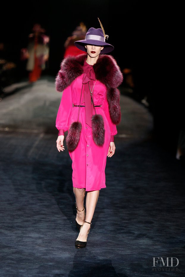 Aymeline Valade featured in  the Gucci fashion show for Autumn/Winter 2011