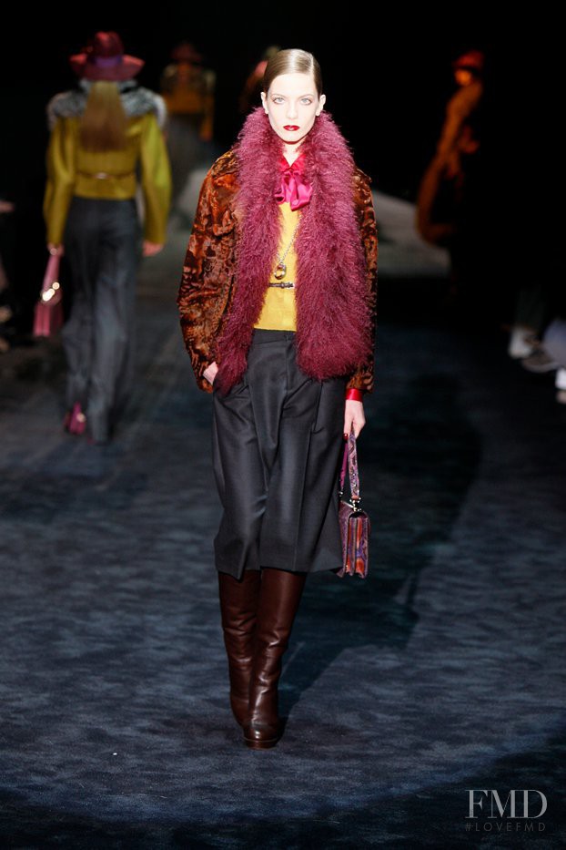 Jefimija Jokic featured in  the Gucci fashion show for Autumn/Winter 2011
