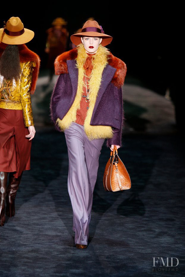 Linnea Regnander featured in  the Gucci fashion show for Autumn/Winter 2011