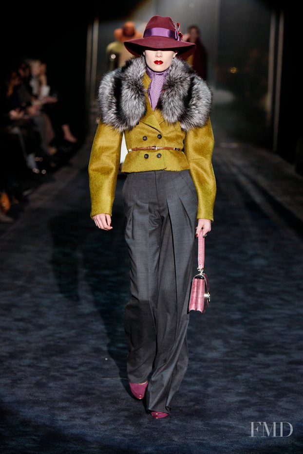 Caroline Brasch Nielsen featured in  the Gucci fashion show for Autumn/Winter 2011