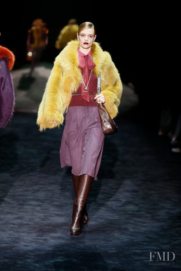 Martha Streck featured in  the Gucci fashion show for Autumn/Winter 2011