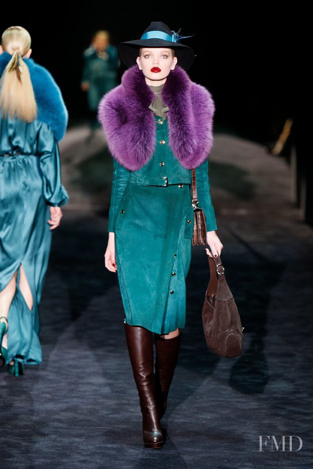 Daphne Groeneveld featured in  the Gucci fashion show for Autumn/Winter 2011