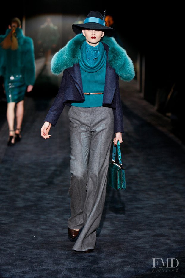 Abbey Lee Kershaw featured in  the Gucci fashion show for Autumn/Winter 2011