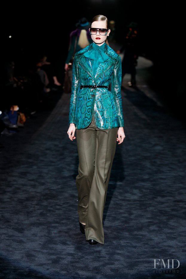 Monika Jagaciak featured in  the Gucci fashion show for Autumn/Winter 2011