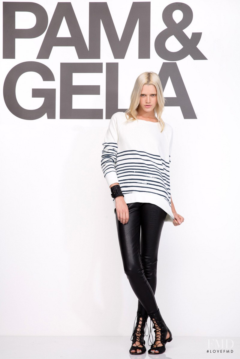 Leila Goldkuhl featured in  the Pam & Gela fashion show for Resort 2015