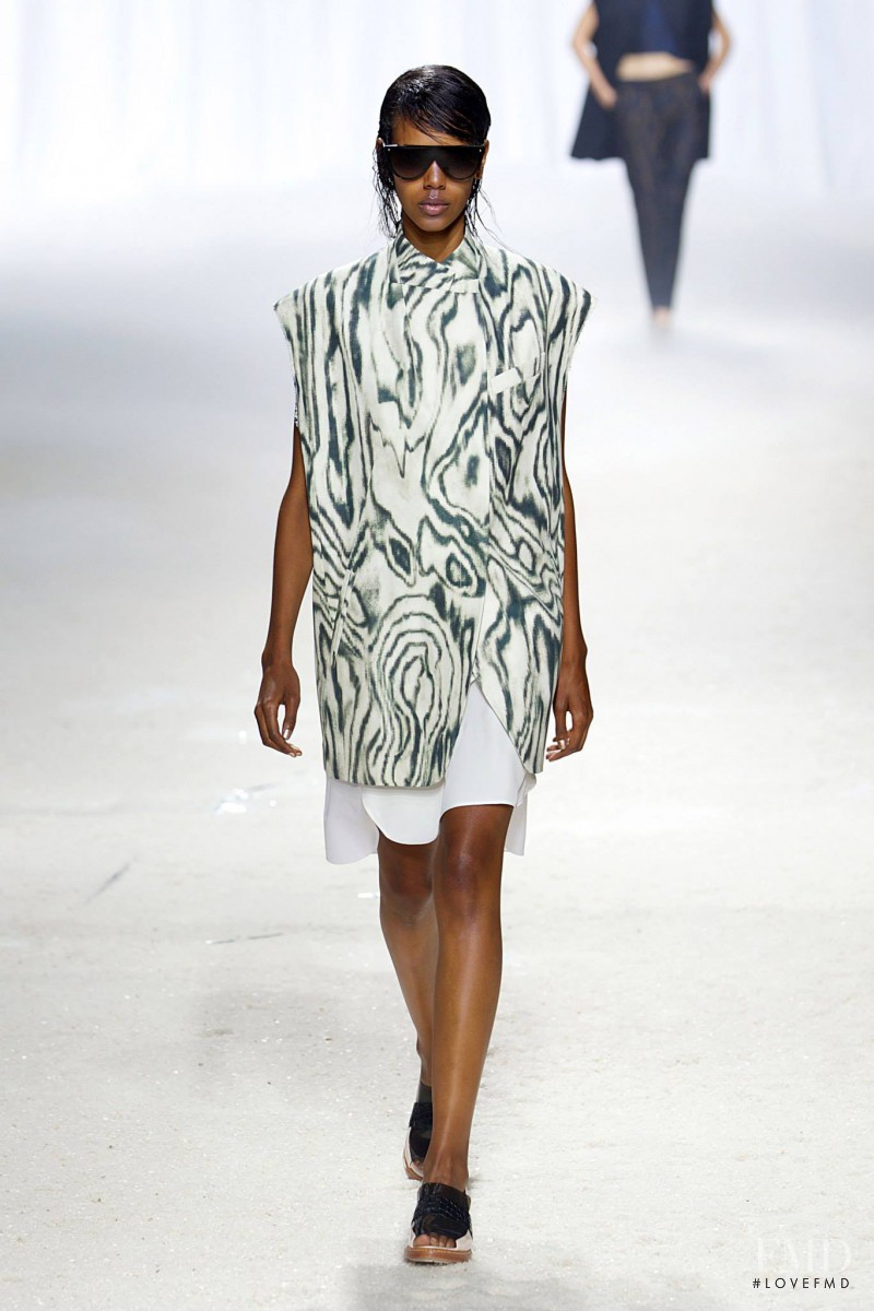 Grace Mahary featured in  the 3.1 Phillip Lim fashion show for Spring/Summer 2014