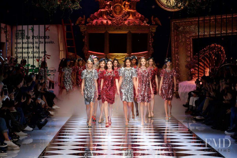 Harleth Kuusik featured in  the Dolce & Gabbana fashion show for Autumn/Winter 2016