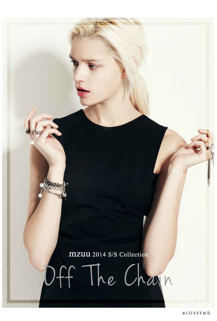 Leila Goldkuhl featured in  the Mzuu lookbook for Spring/Summer 2014