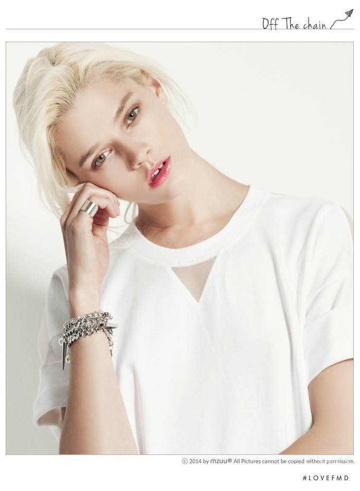Leila Goldkuhl featured in  the Mzuu lookbook for Spring/Summer 2014