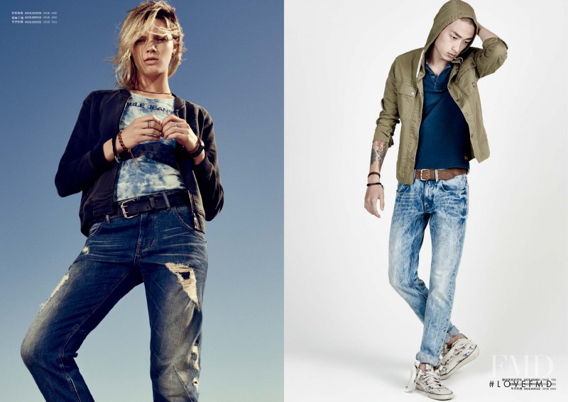 Leila Goldkuhl featured in  the Able Jeans catalogue for Spring 2015