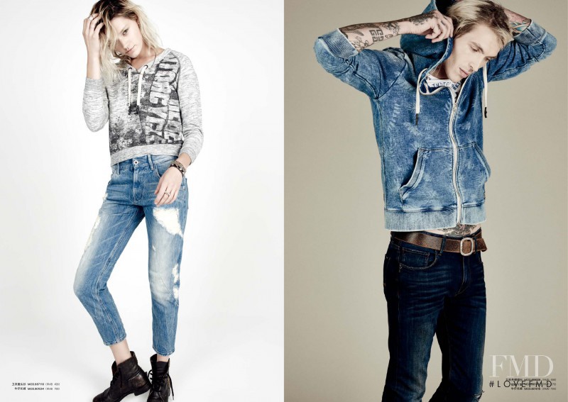 Leila Goldkuhl featured in  the Able Jeans catalogue for Spring 2015