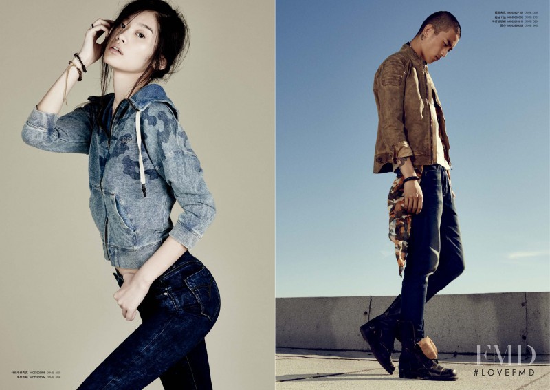 Ming Xi featured in  the Able Jeans catalogue for Spring 2015