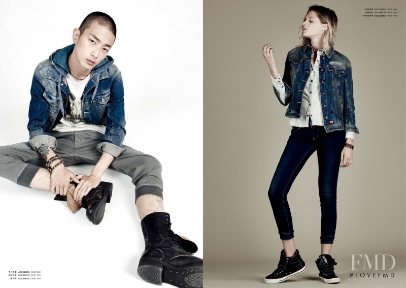 Leila Goldkuhl featured in  the Able Jeans catalogue for Spring 2015
