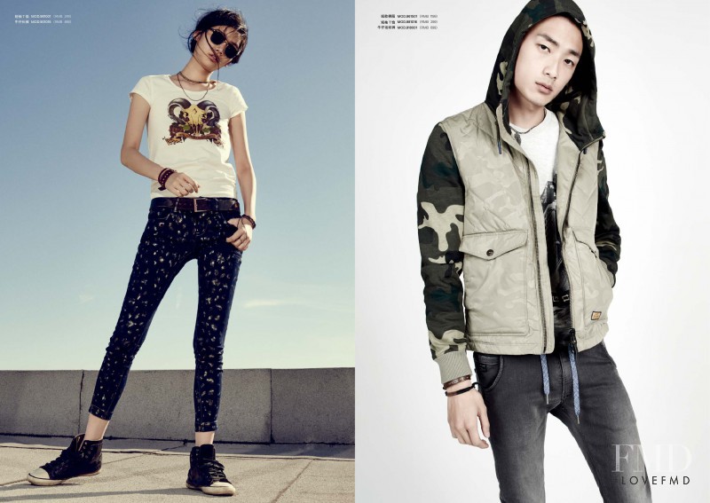 Ming Xi featured in  the Able Jeans catalogue for Spring 2015