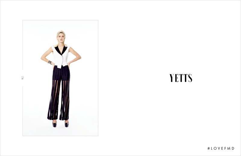 Leila Goldkuhl featured in  the Yetts lookbook for Spring/Summer 2014