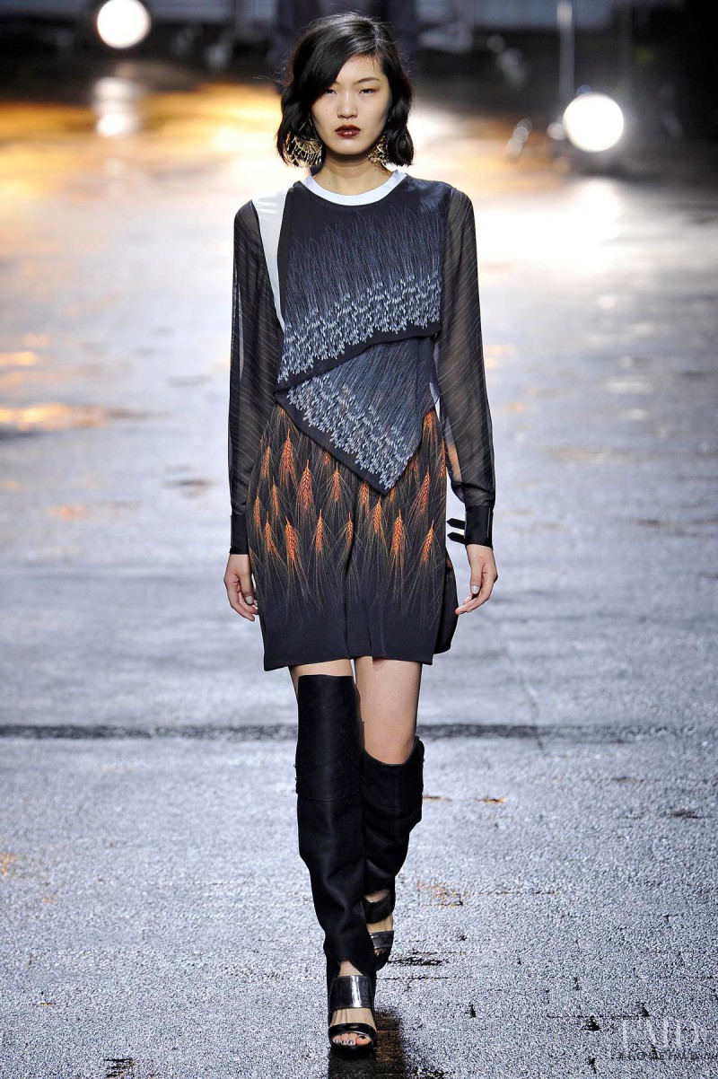 Chiharu Okunugi featured in  the 3.1 Phillip Lim fashion show for Autumn/Winter 2013