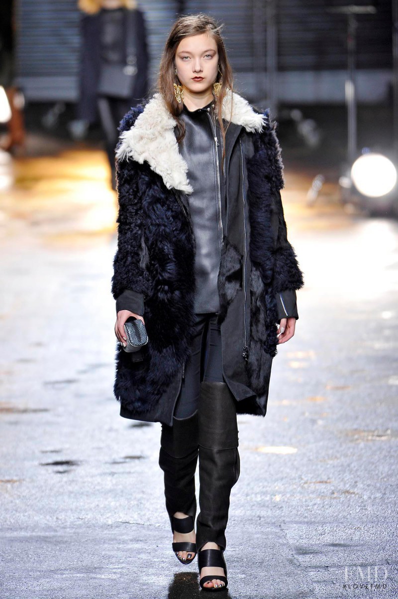 Yumi Lambert featured in  the 3.1 Phillip Lim fashion show for Autumn/Winter 2013