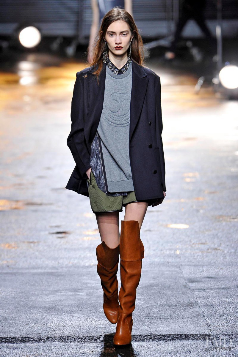 Marine Deleeuw featured in  the 3.1 Phillip Lim fashion show for Autumn/Winter 2013
