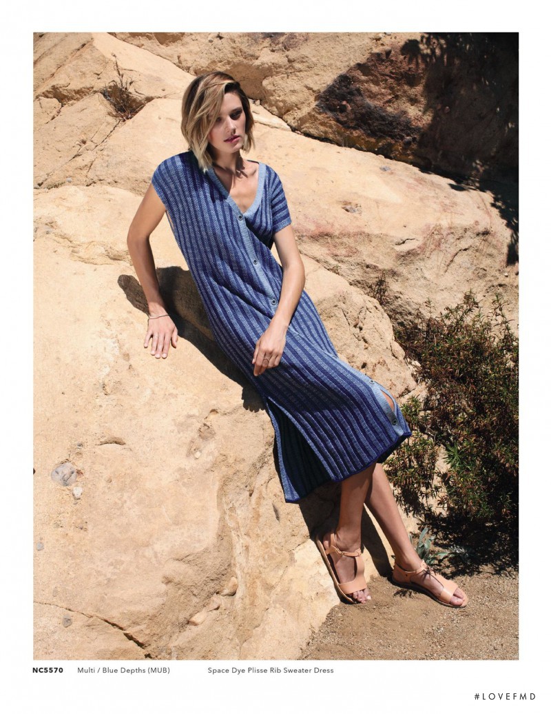 Leila Goldkuhl featured in  the Three Dots lookbook for Spring/Summer 2016