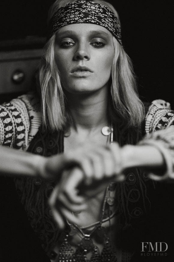 Leila Goldkuhl featured in  the Free People Rock Icons lookbook for Spring/Summer 2016