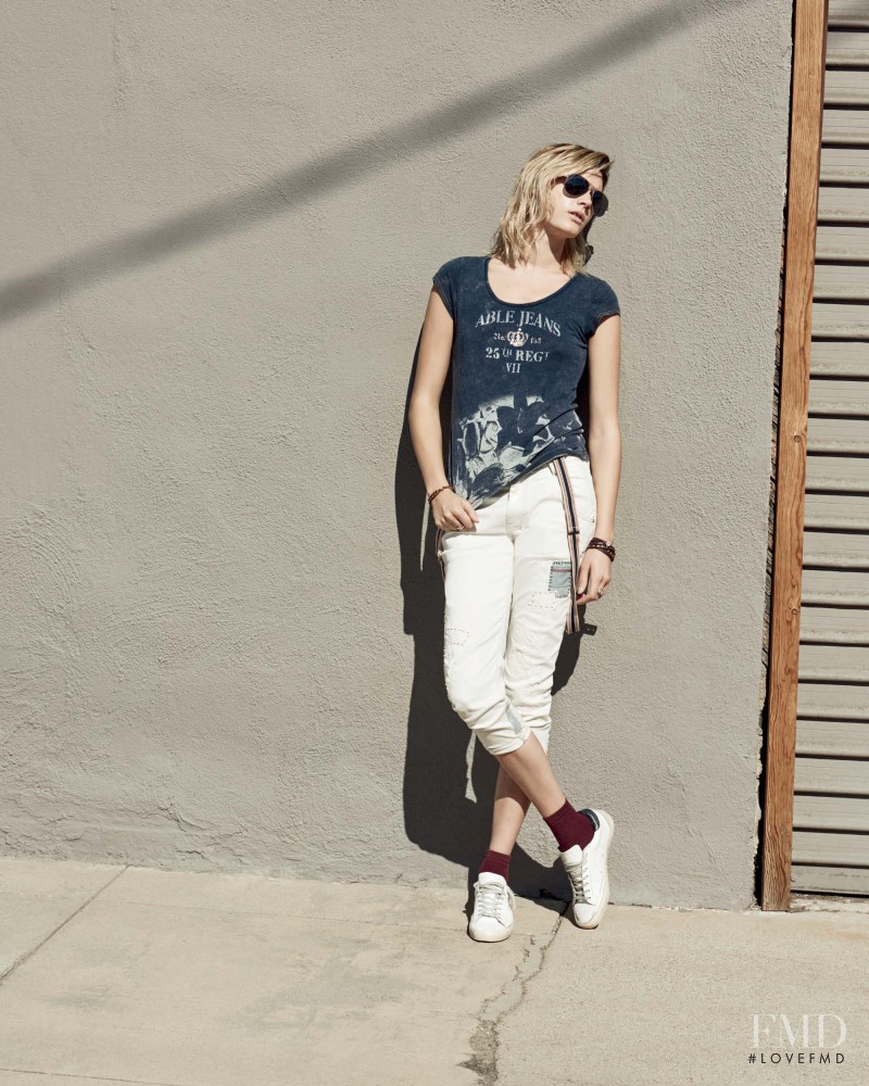 Leila Goldkuhl featured in  the Able Jeans catalogue for Summer 2015