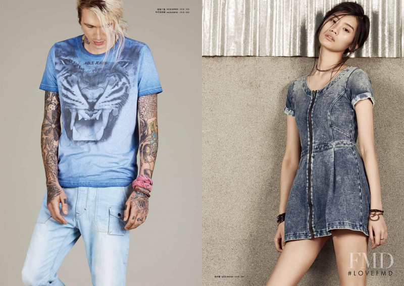 Ming Xi featured in  the Able Jeans catalogue for Summer 2015