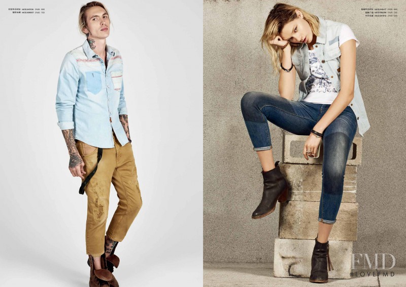 Leila Goldkuhl featured in  the Able Jeans catalogue for Summer 2015