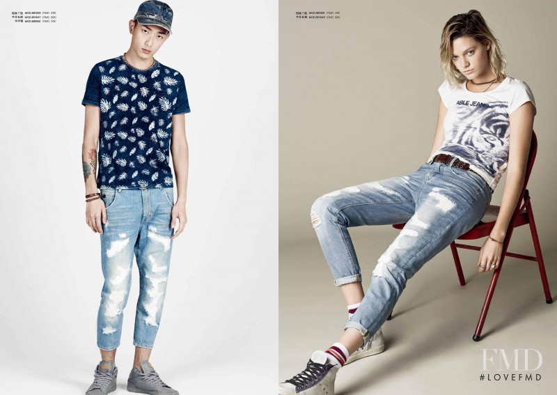 Leila Goldkuhl featured in  the Able Jeans catalogue for Summer 2015