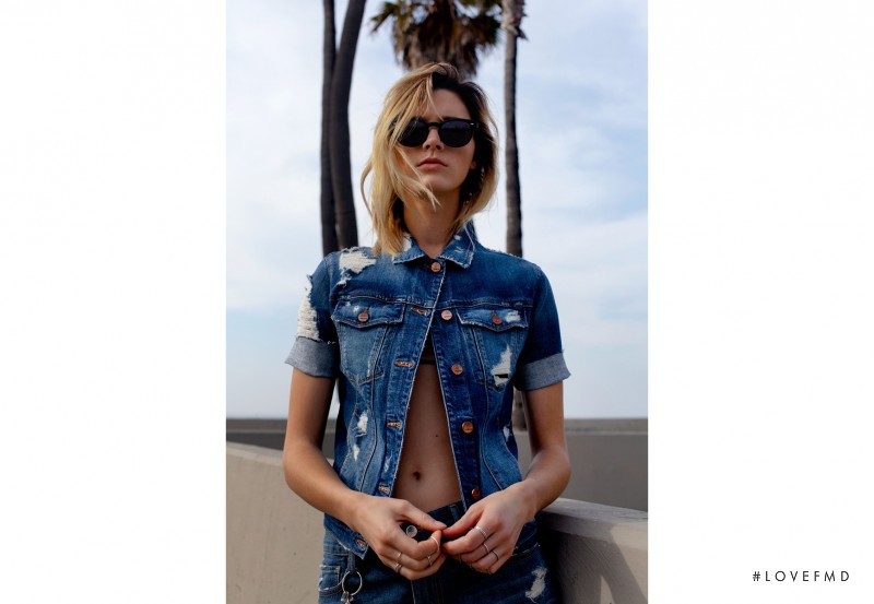 Leila Goldkuhl featured in  the Genetic Denim lookbook for Spring 2015